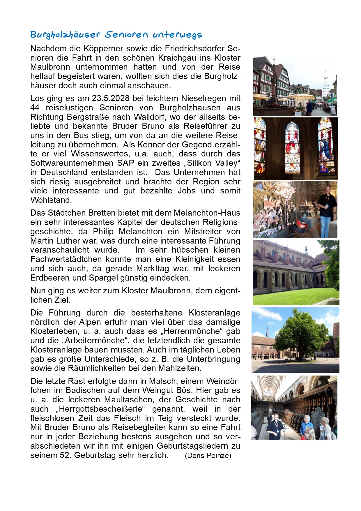 Fahrtenbericht Burgholzhausen Maulbronn 23.05.2018